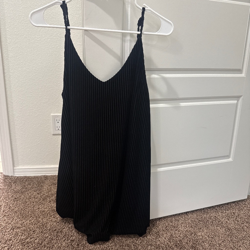 Black spaghetti strap dress